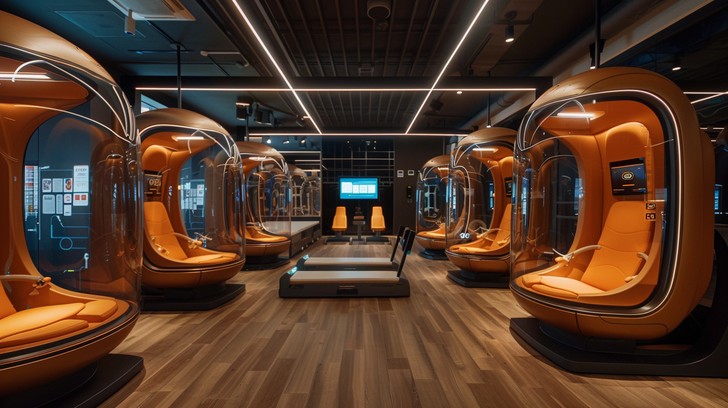 Narrow interior corridor lined with stacked compact sleeping berths